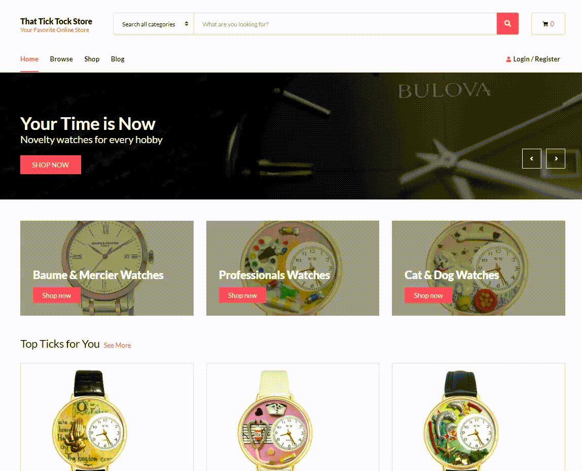Dropship watches website