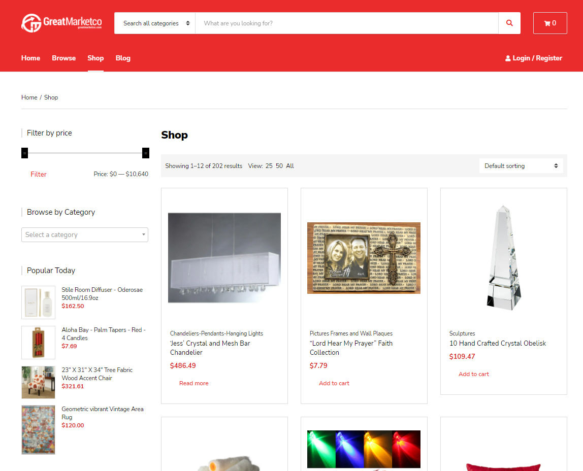 Dropship home decor store