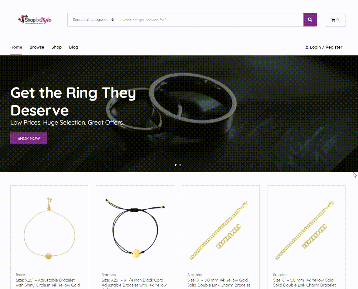 Dropship jewelry store