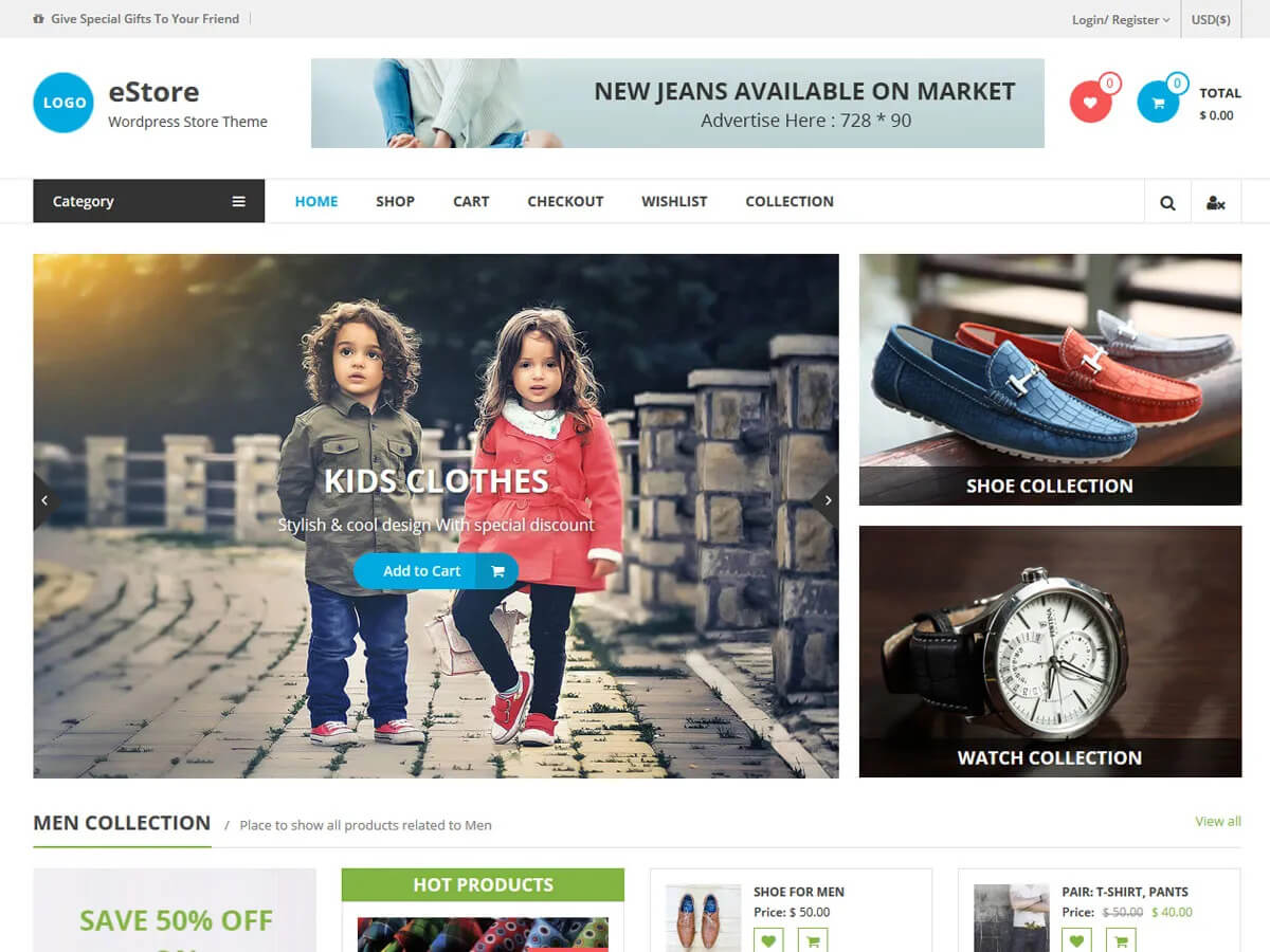 eStore WooCommerce Theme Free