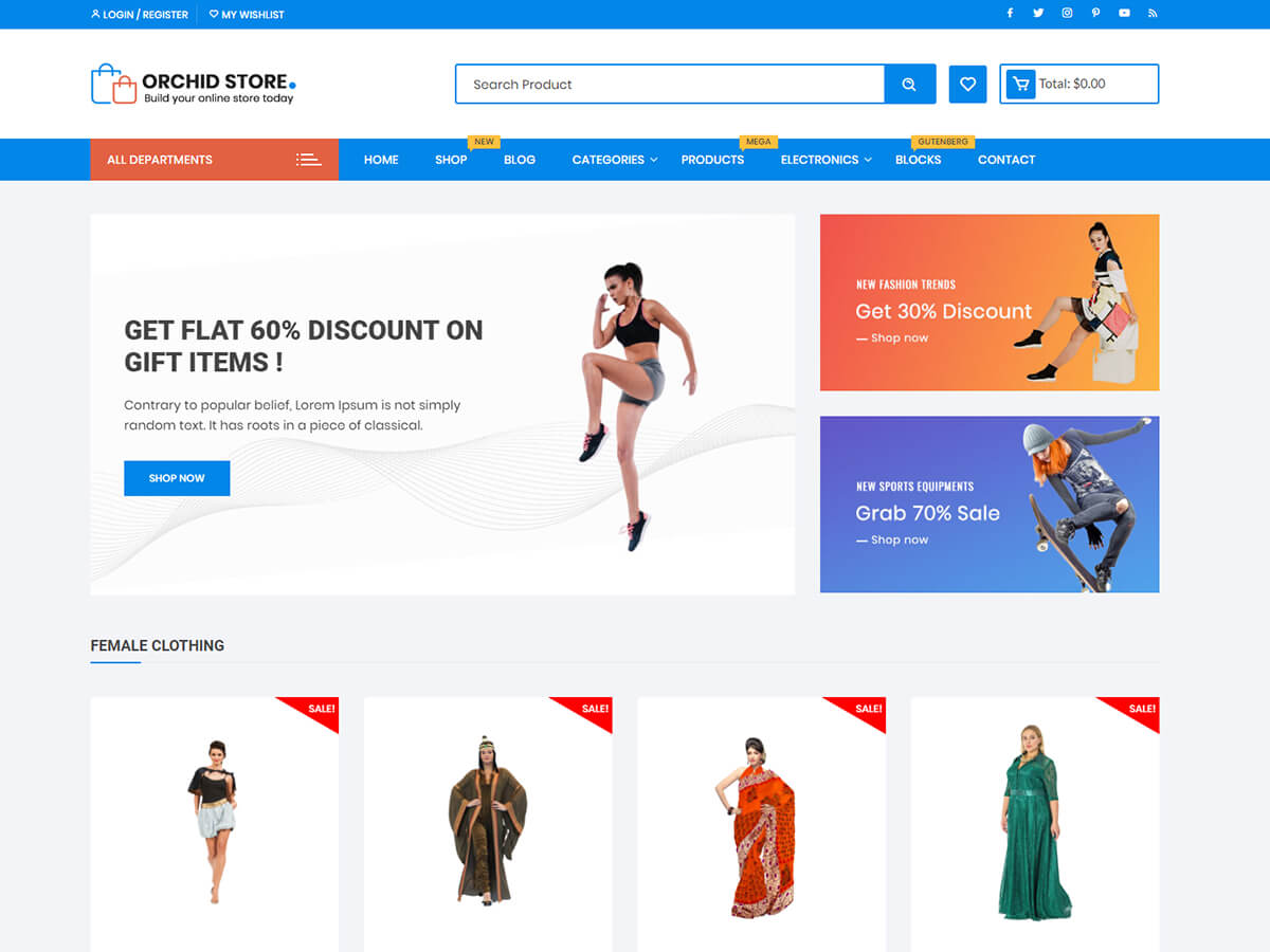 Orchid Store WooCommerce Theme Free