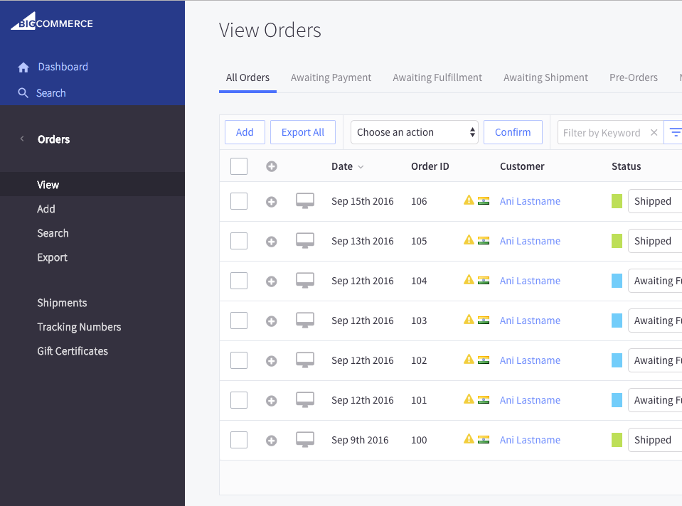 BigCommerce Orders